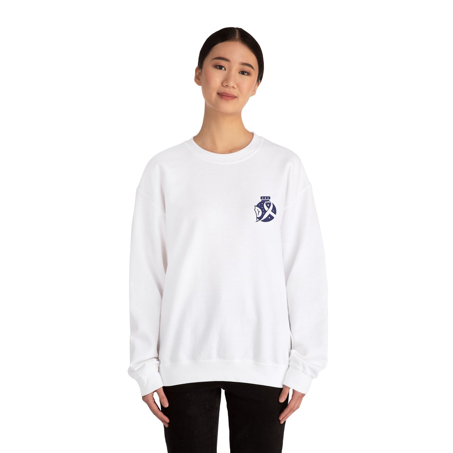 Embroidered Heavy Blend™ Crewneck Sweatshirt - Unisex Cozy Casual Comfort for Everyday Wear