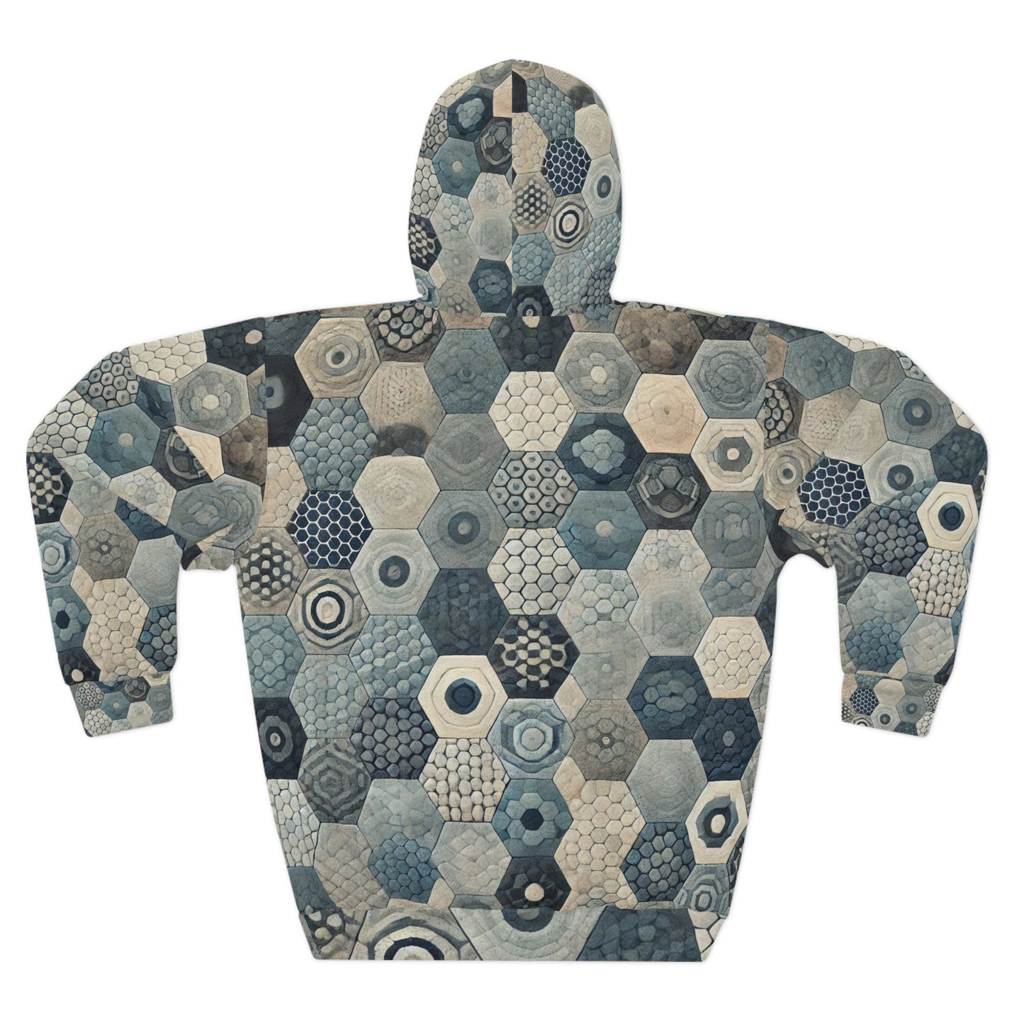 Small-scale Hexagon Pattern - Unisex Pullover Hoodie (AOP)